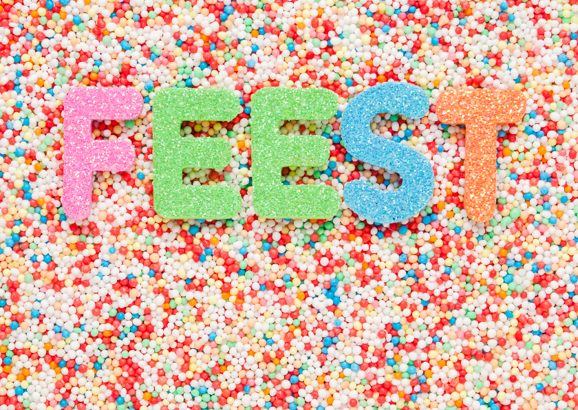 FEEST van gekleurde letters - Kinderfeestjes Kinderfeestjes - FEEST van gekleurde letters