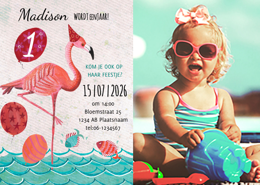 Flamingo 1 jaar zomer feestje - Kinderfeestjes Kinderfeestjes - Flamingo 1 jaar zomer feestje