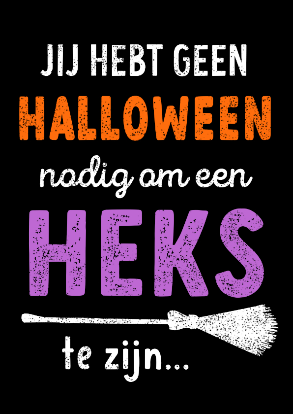 Kinderfeestjes - Halloweenkaart grappig vriendschap 