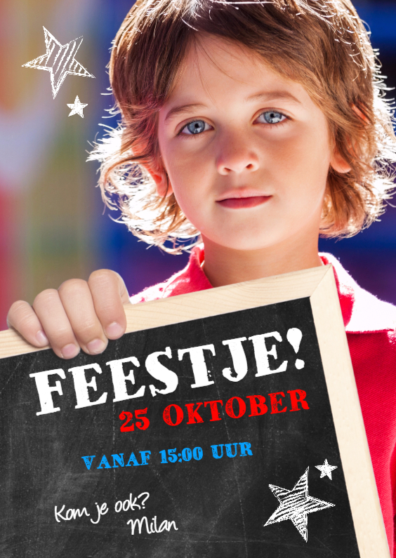 Kaart voor een feestje voor een jongen - Kinderfeestjes Kinderfeestjes - Kaart voor een feestje voor een jongen