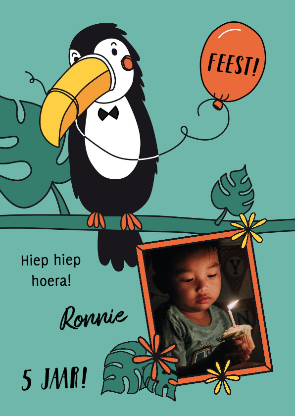 Kinderfeest Toekan Uitnodiging - Kinderfeestjes Kinderfeestjes - Kinderfeest Toekan Uitnodiging