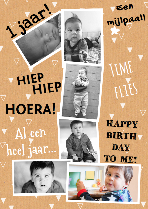 Kinderfeestje 1 jaar van foto's karton - Kinderfeestjes Kinderfeestjes - Kinderfeestje 1 jaar van foto's karton