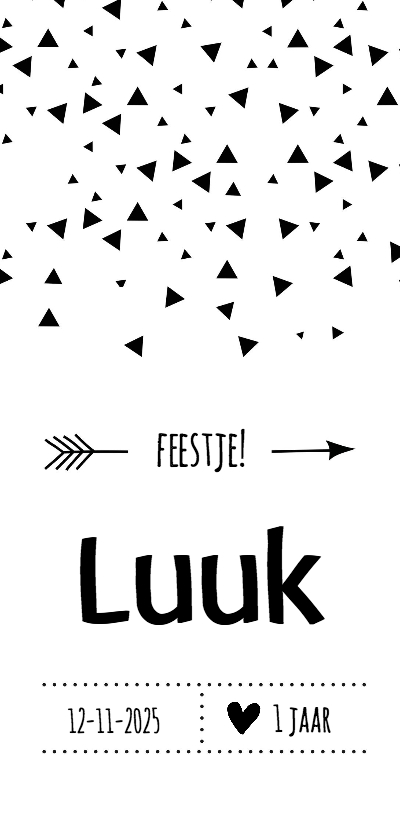 Kinderfeestje - 1e verjaardag zwart/wit - Kinderfeestjes Kinderfeestjes - Kinderfeestje - 1e verjaardag zwart/wit