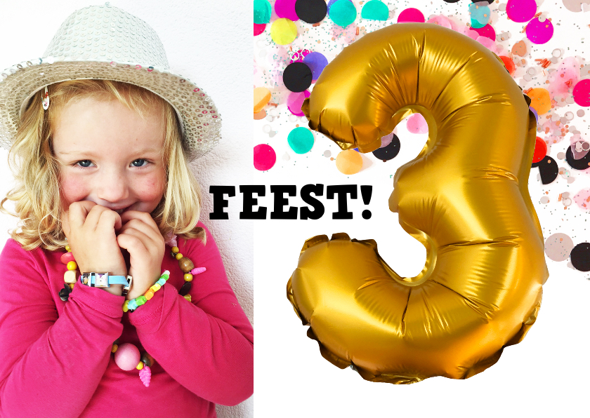 kinderfeestje 3 jaar confetti - Kinderfeestjes Kinderfeestjes - kinderfeestje 3 jaar confetti