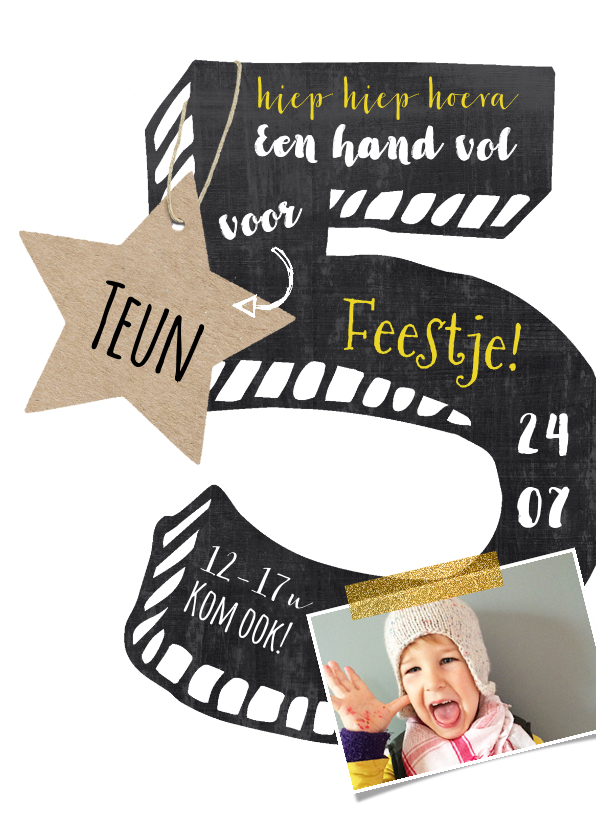 Kinderfeestje 5 jaar schoolbord en krijt - Kinderfeestjes Kinderfeestjes - Kinderfeestje 5 jaar schoolbord en krijt