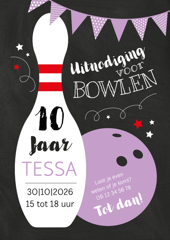 Kinderfeestje bowlen paarse bal - Kinderfeestjes Kinderfeestjes - Kinderfeestje bowlen paarse bal