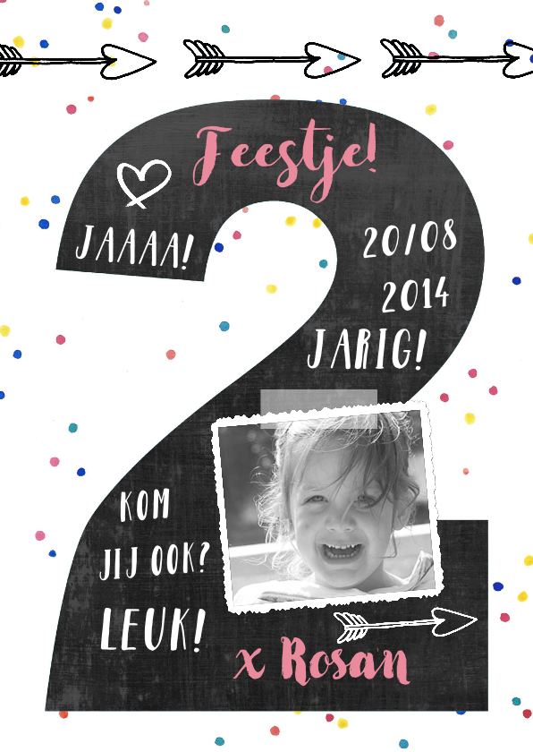 Kinderfeestje confetti foto 2 jaar - Kinderfeestjes Kinderfeestjes - Kinderfeestje confetti foto 2 jaar