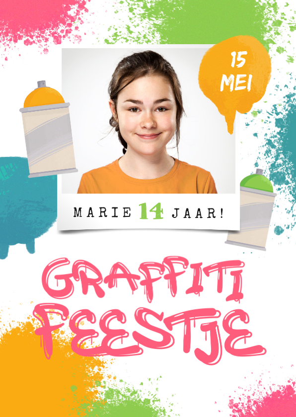Kinderfeestjes - Kinderfeestje creatief graffiti verf foto spuitbussen