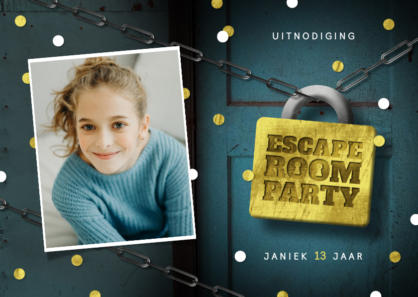 Kinderfeestjes - Kinderfeestje escape room slot foto deur confetti