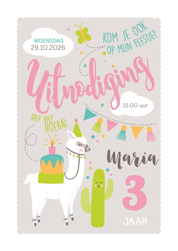 Kinderfeestje feestelijke lama met hoedje - Kinderfeestjes Kinderfeestjes - Kinderfeestje feestelijke lama met hoedje