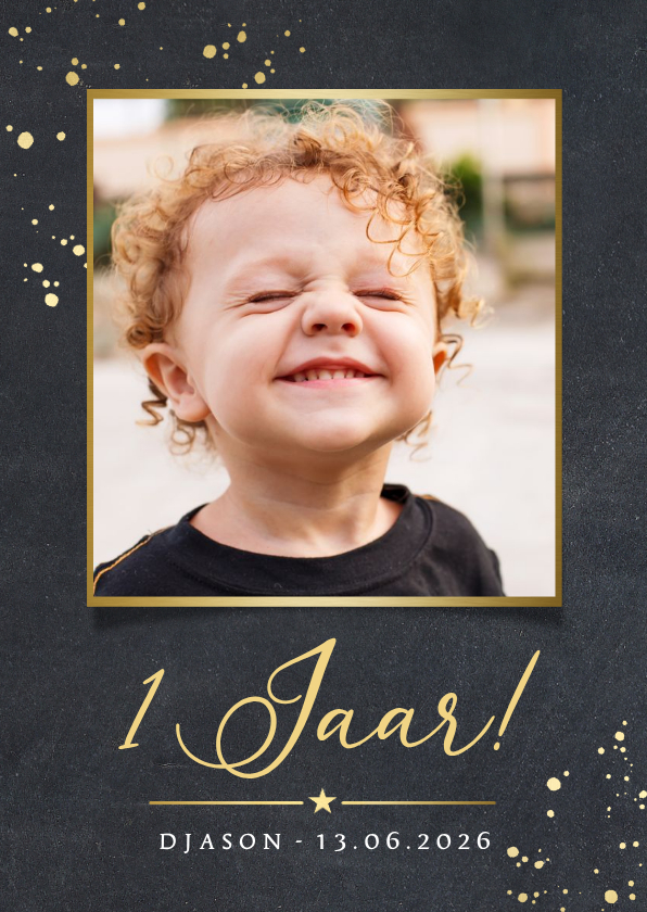 Kinderfeestje foto eerste verjaardag stijlvolle uitnodiging - Kinderfeestjes Kinderfeestjes - Kinderfeestje foto eerste verjaardag stijlvolle uitnodiging