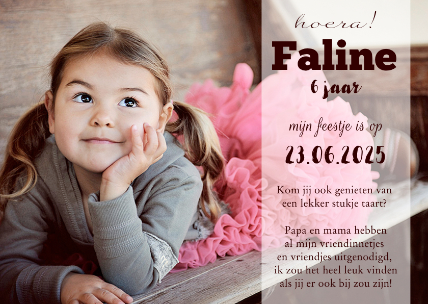 Kinderfeestje fotokaart - Kinderfeestjes Kinderfeestjes - Kinderfeestje fotokaart