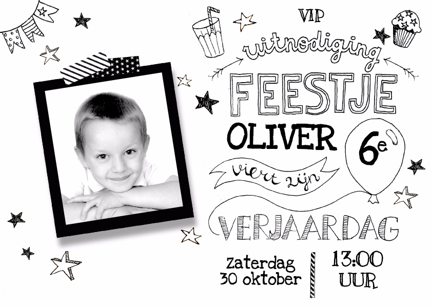 Kinderfeestje handlettering foto - Kinderfeestjes Kinderfeestjes - Kinderfeestje handlettering foto