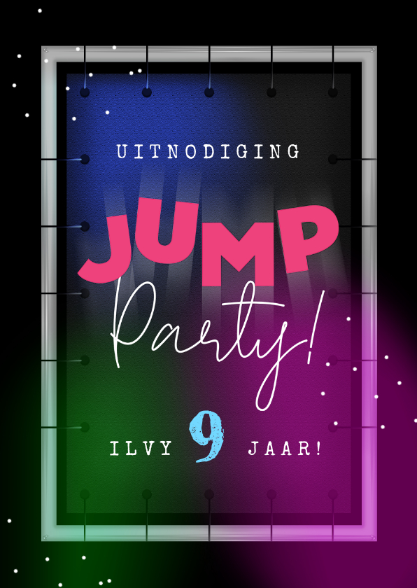 Kinderfeestjes - Kinderfeestje jump trampoline neon feestje