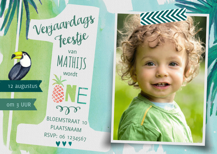 Kinderfeestje jungle tropics boy - Kinderfeestjes Kinderfeestjes - Kinderfeestje jungle tropics boy