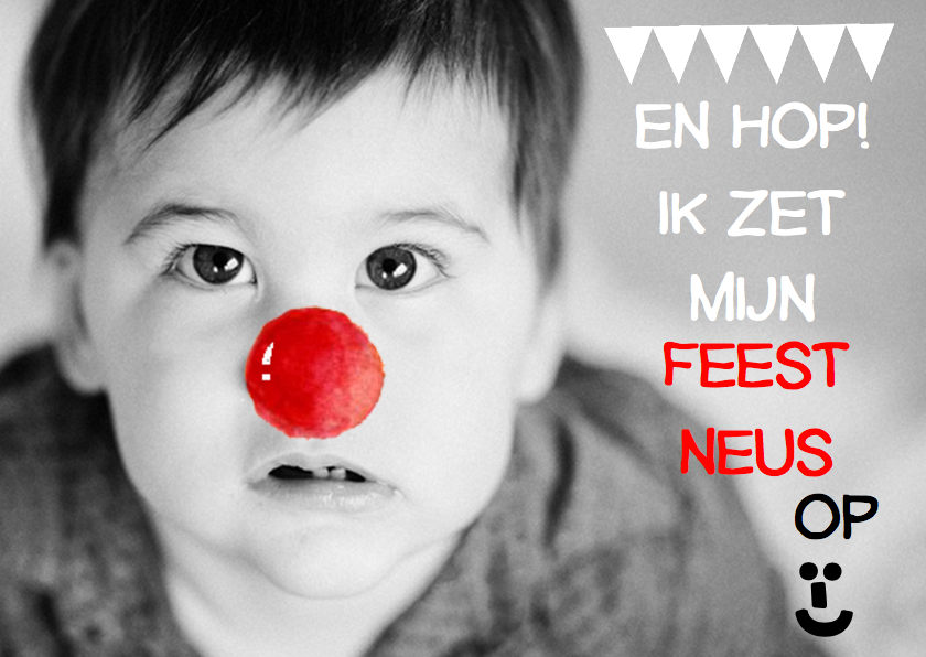 kinderfeestje kaart feestneus - Kinderfeestjes Kinderfeestjes - kinderfeestje kaart feestneus