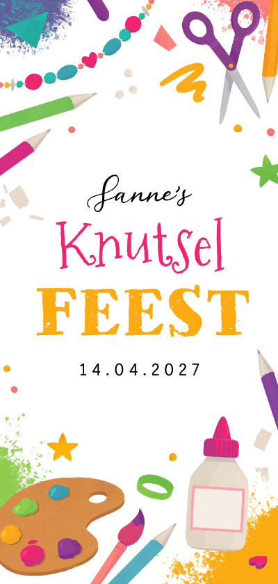 Kinderfeestjes - Kinderfeestje knutselen verf lijm kralen creatief