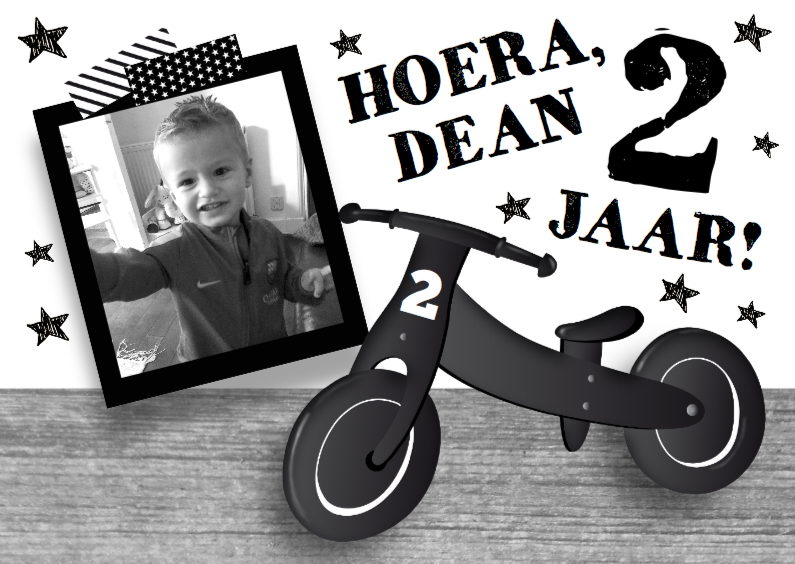 Kinderfeestje loopfiets zwartwit - Kinderfeestjes Kinderfeestjes - Kinderfeestje loopfiets zwartwit