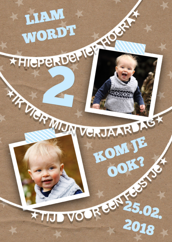 Kinderfeestje slingers foto boy - Kinderfeestjes Kinderfeestjes - Kinderfeestje slingers foto boy