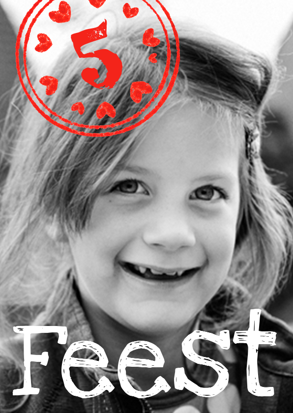 Kinderfeestje stempel rood - Kinderfeestjes Kinderfeestjes - Kinderfeestje stempel rood