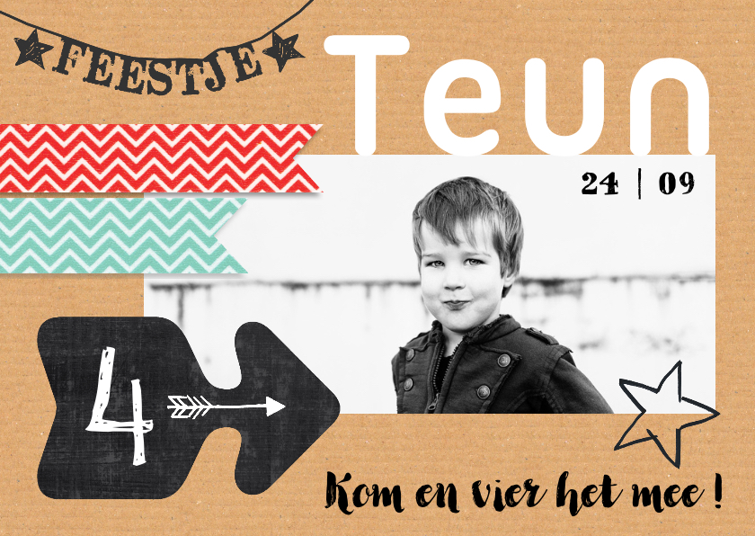 Kinderfeestje stoer foto craft Teun - Kinderfeestjes Kinderfeestjes - Kinderfeestje stoer foto craft Teun