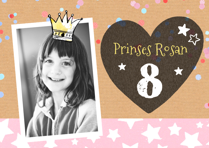 Kinderfeestje uitnodiging meisje sterren - Kinderfeestjes Kinderfeestjes - Kinderfeestje uitnodiging meisje sterren