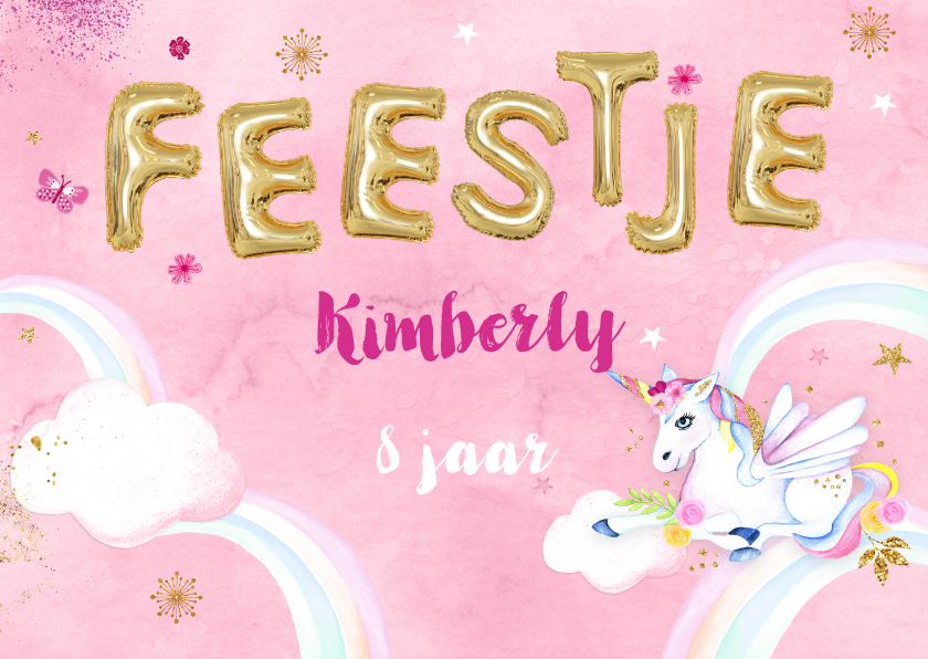 Kinderfeestjes - Kinderfeestje unicorn op wolkje