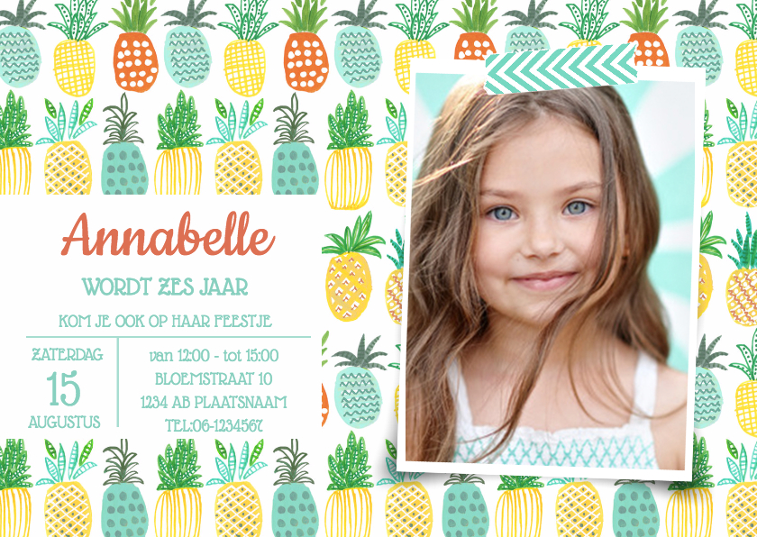 Kinderfeestje waterverf & ananas - Kinderfeestjes Kinderfeestjes - Kinderfeestje waterverf & ananas