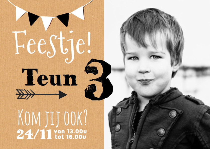 Kinderfeestje zwart wit karton - Kinderfeestjes Kinderfeestjes - Kinderfeestje zwart wit karton