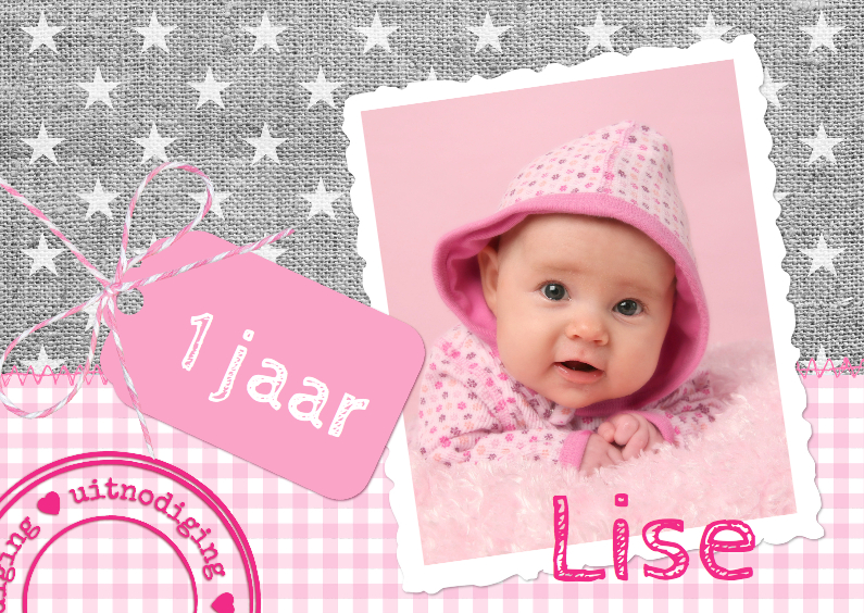 Linnen Sterren Label Meisje - Kinderfeestjes Kinderfeestjes - Linnen Sterren Label Meisje