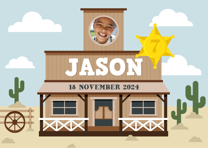 Stoere uitnodiging kinderfeestje met cowboythema - Kinderfeestjes Kinderfeestjes - Stoere uitnodiging kinderfeestje met cowboythema