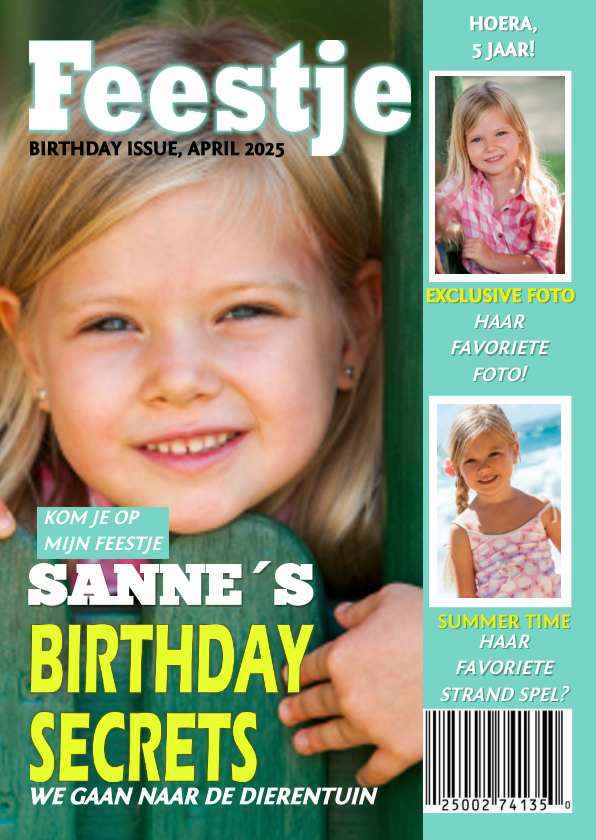 Tijdschrift kinderfeest Meisje x jaar - Kinderfeestjes Kinderfeestjes - Tijdschrift kinderfeest Meisje x jaar