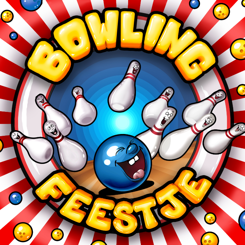 Kinderfeestjes - Uitnodiging Bowling Feestje