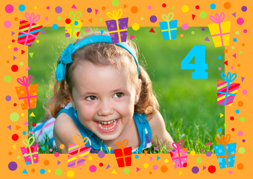 Uitnodiging Cadeau Kader Foto - Kinderfeestjes Kinderfeestjes - Uitnodiging Cadeau Kader Foto
