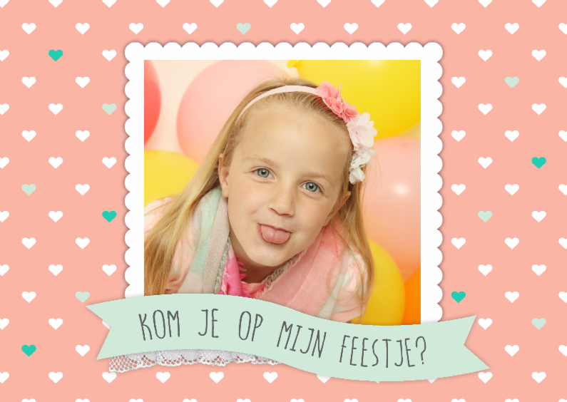 Uitnodiging Feestje Hart - Kinderfeestjes Kinderfeestjes - Uitnodiging Feestje Hart