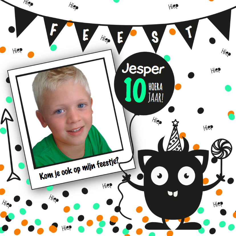 Uitnodiging Kinderfeest Monsters - Kinderfeestjes Kinderfeestjes - Uitnodiging Kinderfeest Monsters