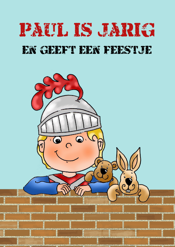 Uitnodiging kinderfeestje ridder - Kinderfeestjes Kinderfeestjes - Uitnodiging kinderfeestje ridder