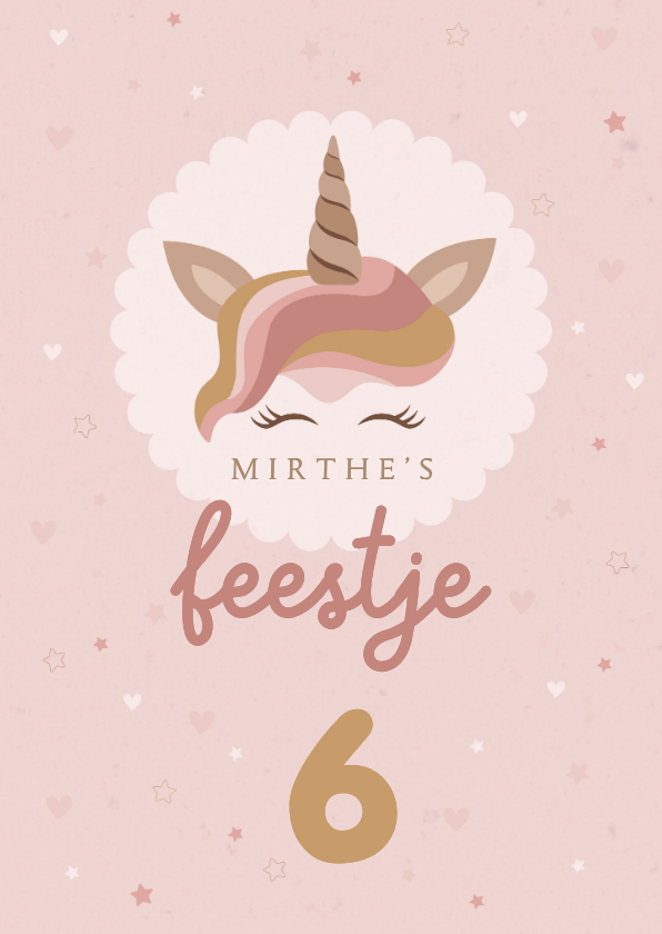 Kinderfeestjes - Uitnodiging kinderverjaardag unicorn