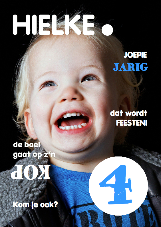 Uitnodiging Magazine Cover 3 - Kinderfeestjes Kinderfeestjes - Uitnodiging Magazine Cover 3