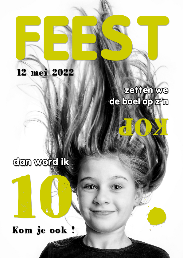 Uitnodiging Magazine Cover 4 - OT - Kinderfeestjes Kinderfeestjes - Uitnodiging Magazine Cover 4 - OT
