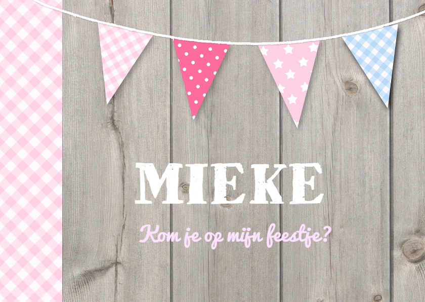 Uitnodiging Mieke - Kinderfeestjes Kinderfeestjes - Uitnodiging Mieke