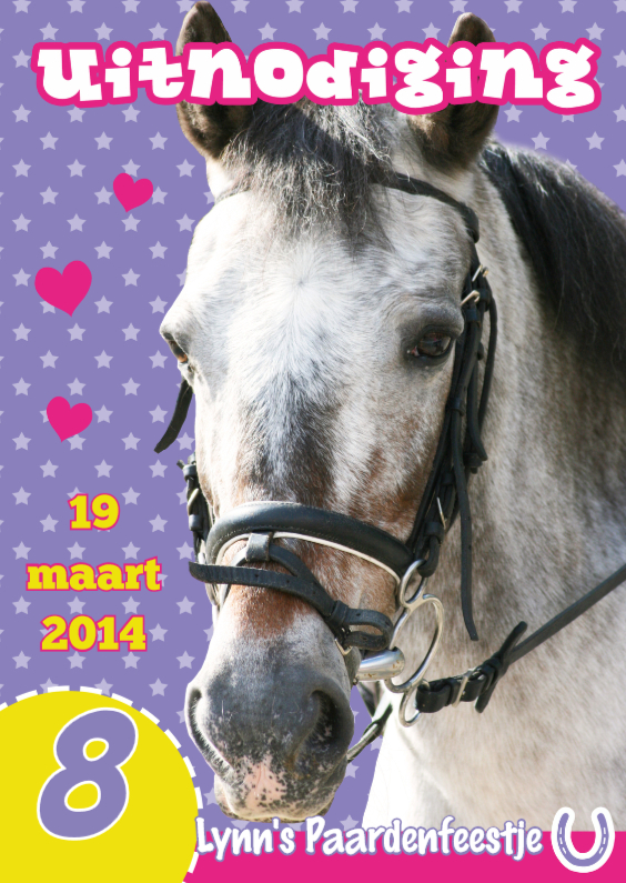 Uitnodiging Paardenfeestje - Kinderfeestjes Kinderfeestjes - Uitnodiging Paardenfeestje