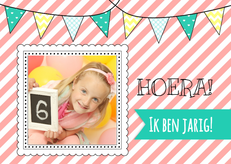 uitnodiging Vlaggetjes -WW - Kinderfeestjes Kinderfeestjes - uitnodiging Vlaggetjes -WW