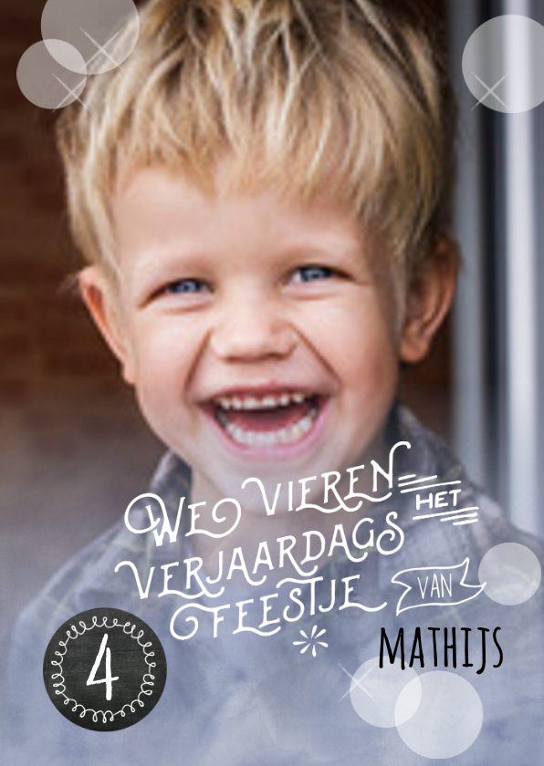 Uitnodiging waterverf jongen - Kinderfeestjes Kinderfeestjes - Uitnodiging waterverf jongen
