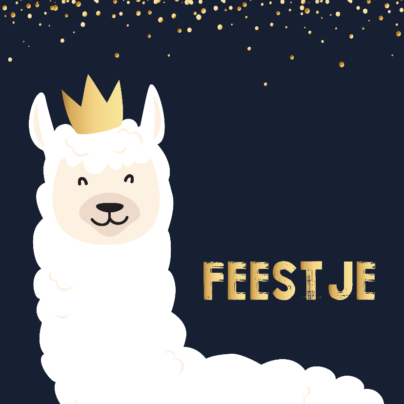 Uitnodigingskaart Lama - Kinderfeestjes Kinderfeestjes - Uitnodigingskaart Lama