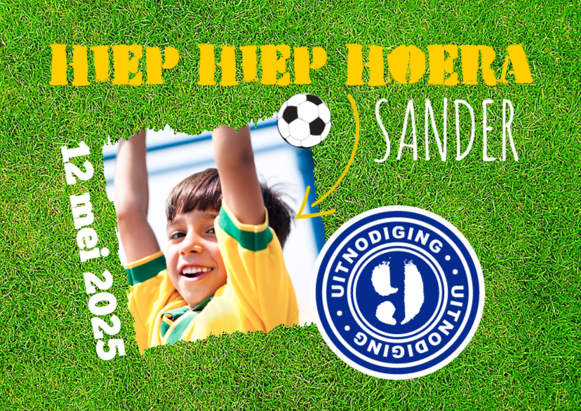 Uitnodigingskaartje voetbalfeestje - Kinderfeestjes Kinderfeestjes - Uitnodigingskaartje voetbalfeestje