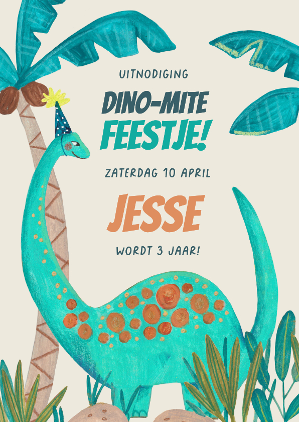 Kinderfeestjes - Verjaardagsfeestje dino-mite dinosaurus jungle