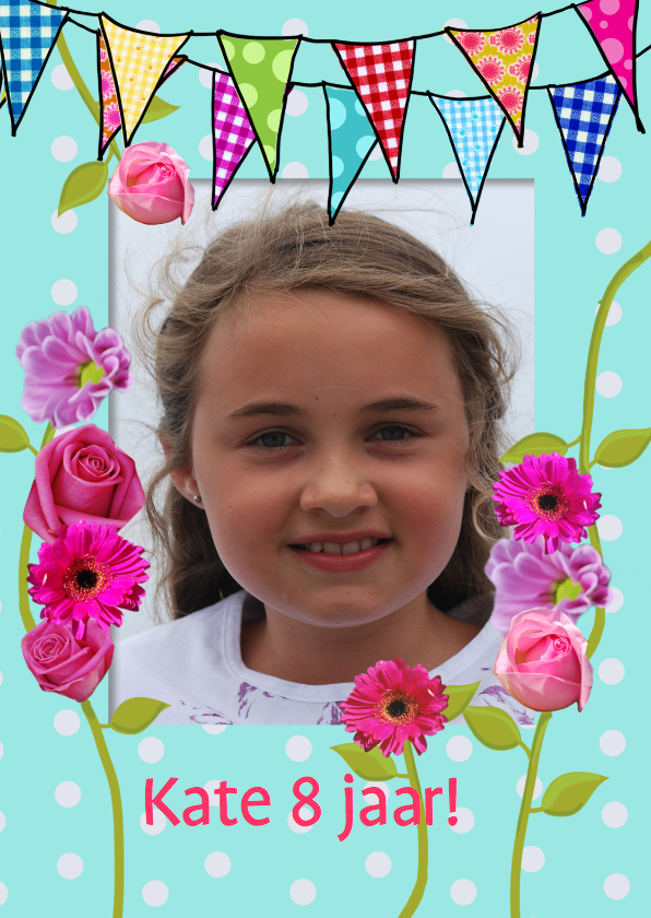 Vlaggetjes en bloemen1 - Kinderfeestjes Kinderfeestjes - Vlaggetjes en bloemen1
