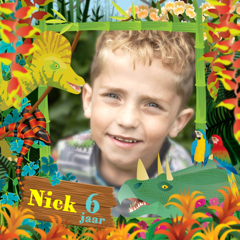YVON kinderfeest dinosaurus uitnodiging - Kinderfeestjes Kinderfeestjes - YVON kinderfeest dinosaurus uitnodiging