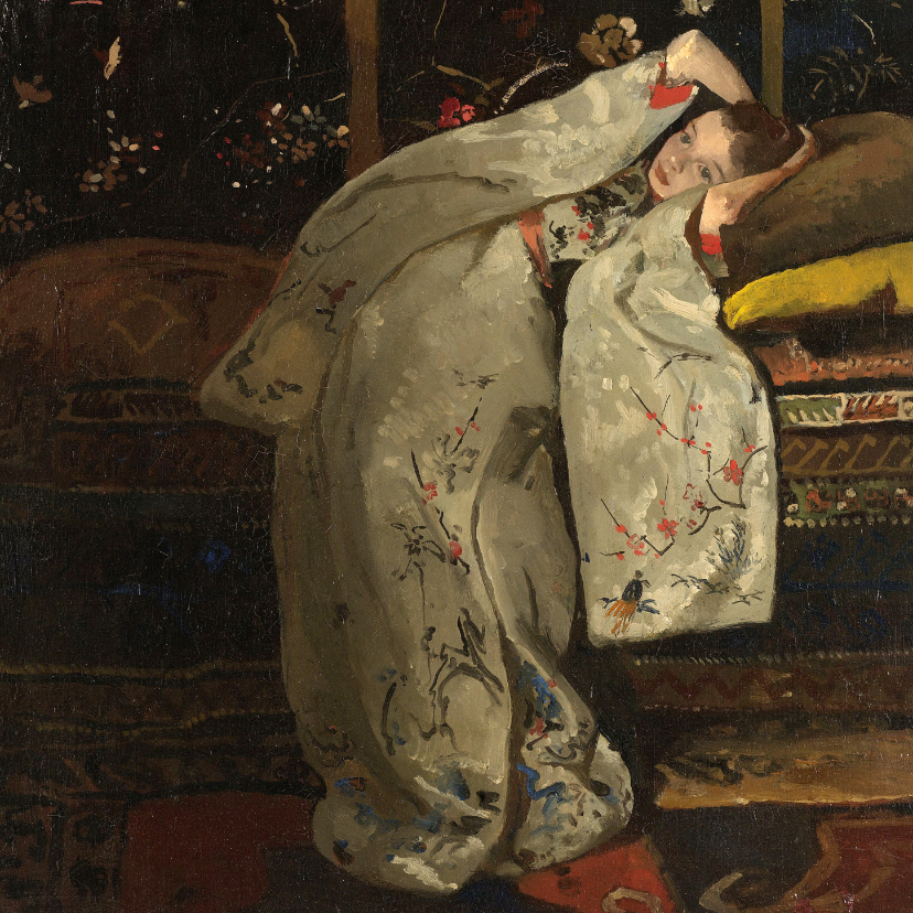 George Breitner. Meisje in witte kimono - Kunstkaarten Kunstkaarten - George Breitner. Meisje in witte kimono